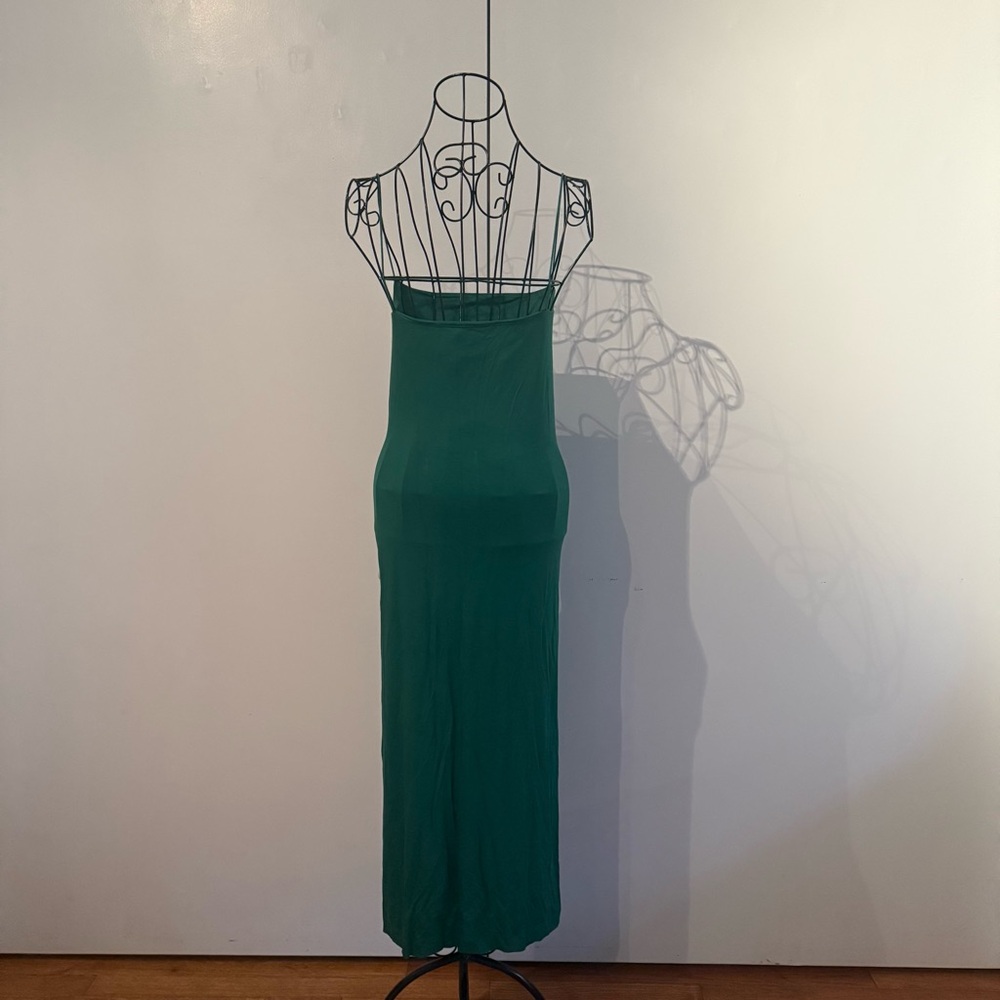 NWT Enza Costa WD-358 Strappy Side Slit Dress in Fern - Picture 7 of 14